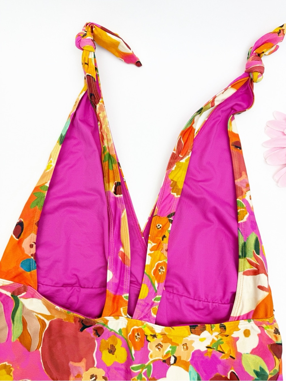 Sezane X Yse Paraiso Swimsuit One-Piece Clayfloral Print Bathing Suit Beach Pool - Picture 8 of 13